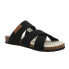 Фото #2 товара London Fog Lfm Joe Cork Footbed Mens Black Casual Sandals CL30396M-B