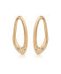 Molten 18k Gold Plated Crystal Dotted Oval Earrings