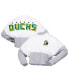 ფოტო #1 პროდუქტის Women's White Oregon Ducks Heather Block Cropped Long Sleeve Jersey T-shirt