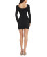 Фото #3 товара Women's Beaded-Hem Bodycon Mini Dress