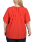 Plus Size Raglan Sleeve Top with Chain Details