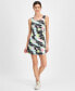 Women's Shibori Wave Printed Performance Dress, Created for Macy's Серый, M - фото #1