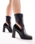 Фото #3 товара Calvin Klein Jeans leather heeled boots in black