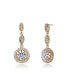 Classy Sterling Silver with Clear Cubic Zirconia Dangling Earrings
