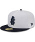 ფოტო #1 პროდუქტის Men's White, Navy Chicago Cubs Optic 59FIFTY Fitted Hat