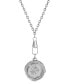 Silver-Tone Vintage-Like Pendant Dime Holder Necklace