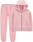 Kid 2-Piece Zip-Up Fleece Hoodie & Joggers Set 7