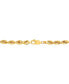 ფოტო #3 პროდუქტის Men's Glitter Rope 24" Chain Necklace (4.5mm) in 14k Gold