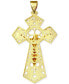 Filigree Crucifix Fancy Openwork Cross Pendant in 10k Gold