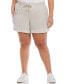 Фото #1 товара Plus Size Seamed Linen Drawstring Shorts