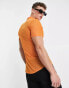 ASOS DESIGN super skinny mesh shirt in bright orange