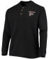 Фото #4 товара Men's Black Atlanta Falcons Maverick Thermal Henley Long Sleeve T-shirt