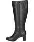 Фото #7 товара Women's Missy Plus Tall Wide Shafted Buckle Detail Boots