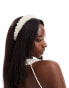 Фото #1 товара ASOS DESIGN bridal padded headband in all over pearl design