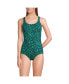 Petite Chlorine Resistant Soft Cup Tugless Sporty One Piece Swimsuit