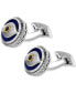ფოტო #3 პროდუქტის EFFY® Men's Lapis & Blue Sapphire (1/8 ct. t.w.) Evil Eye Cufflinks in Sterling Silver & 18k Gold