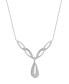 ფოტო #1 პროდუქტის EFFY® Diamond Teardrop Fancy 17" Collar Necklace (2-1/5 ct. t.w.) in 14k White Gold