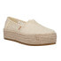 Фото #2 товара TOMS Valencia Floral Crochet Platform Espadrille Slip On Womens Off White Flats