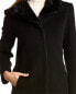 Фото #4 товара Cinzia Rocca Icons Wool & Cashmere-Blend Coat Women's Black 8