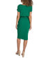 Фото #2 товара Women's Tulip-Sleeve Tie-Waist Sheath Dress