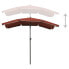 Фото #7 товара Садовый зонт vidaXL Sonnenschirm с защитой от ультрафиолета и светостойким полиэфирным покрытием