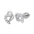 Фото #1 товара Earrings made of white gold heart with crystals 239001 00583 07