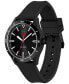 Unisex Catch Quartz Black Silicone Strap Watch 41mm