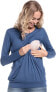 HAPPY MAMA. Women's Maternity Top Nursing T-Shirt Layered Design Long Sleeves 005p