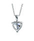 Timeless Elegance: 5CT Heart-Shaped Bridal Solitaire Pendant Necklace - .925 Sterling Silver, AAA CZ Cubic Zirconia, for Women Teen