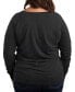Фото #3 товара Trendy Plus Size Graphic French Terry Pullover