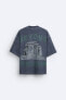 Faded acid wash t-shirt