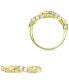 Cubic Zirconia Twist Style Ring in 14k Gold-Plated Sterling Silver