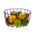 Fruit Bowl Versa Black Metal Ceramic Steel 26 x 13 x 26 cm