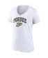 ფოტო #3 პროდუქტის Women's White Purdue Boilermakers Evergreen Campus V-Neck T-shirt