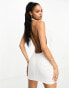 Фото #2 товара Heiress Beverly Hills premium all over crystal jewelled halterneck mini dress in white