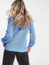 Фото #4 товара In The Style exclusive knitted high neck bobble detail jumper in blue