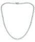 ფოტო #4 პროდუქტის Cubic Zirconia Graduated Tennis 16" Collar Necklace in Sterling Silver
