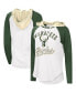 Фото #2 товара Women's White Milwaukee Bucks MVP Raglan Hoodie Long Sleeve T-shirt