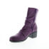 Фото #4 товара Miz Mooz Gem IB 20767 Womens Purple Leather Zipper Casual Dress Boots 6