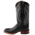 Фото #4 товара Ferrini Belly Caiman Square Toe Cowboy Mens Black Dress Boots 12493-04
