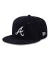 Фото #2 товара Men's Navy Atlanta Braves Throwback Corduroy 59FIFTY Fitted Hat