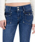 Фото #7 товара Juniors' Two-Button Low-Rise Flare-Leg Jeans