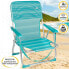 Фото #6 товара Садовый стул AKTIVE Пляжный бирюзовый 44 x 72 x 35 см Алюминиевый Складной (4 штуки)
