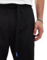 HUGO Blue gerko casual trousers in black with strapping detail