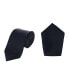 Men's Sutton Solid Color Silk Necktie and Pocket Square Combo