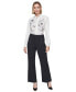 ფოტო #7 პროდუქტის Faux-Zipper Mid-Rise Straight-Leg Ponte Pants