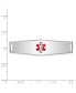 ფოტო #3 პროდუქტის Sterling Silver Rhodium-plated Medical ID Plate Bracelet