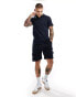 Фото #4 товара Brave Soul co-ord heavyweight textured polo in navy