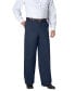 Фото #1 товара Big & Tall Wrinkle-Free Pants With Expandable Waist, Wide Leg