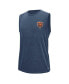 Фото #3 товара Men's Navy Chicago Bears Warm Up Sleeveless T-shirt